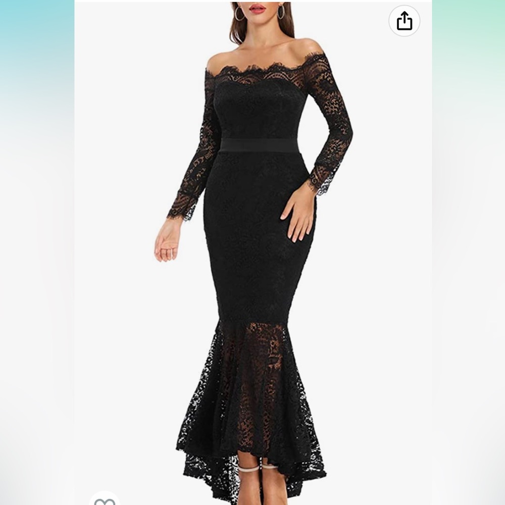 Black lace dress